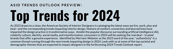 ASID Reveals Top 11 Design Trends for 2024